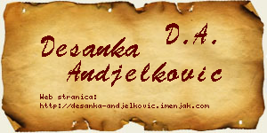 Desanka Anđelković vizit kartica